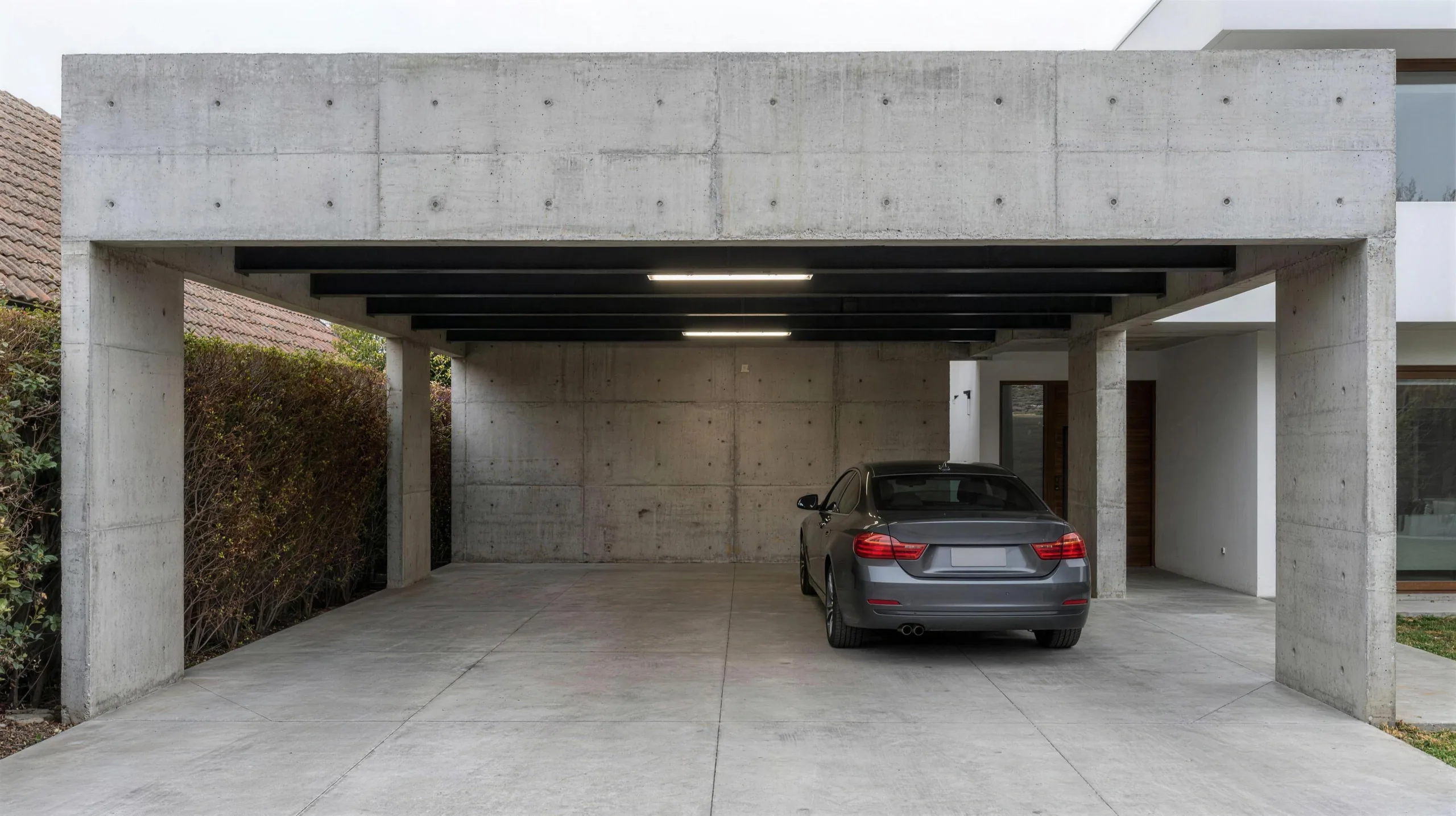 Garaje de carácter industrial, abierto hacia el exterior