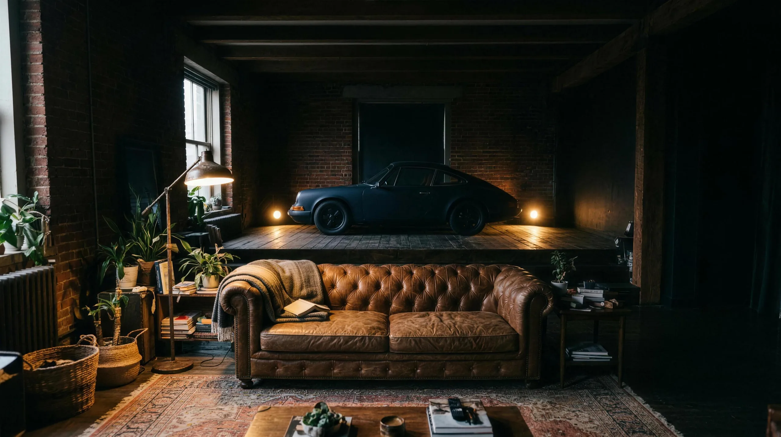 La sala · interior de garaje privado
